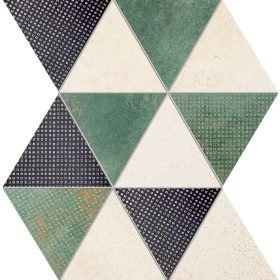 Domino Margot Green 25,8x32,8 matt+fényes mozaik 