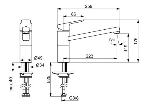 HANSA BASIC Konyhai csaptelep 55482203 