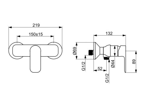 HANSA BASIC Zuhanycsaptelep 55450103