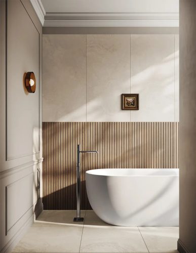 Tubadzin Echo Lamella Beige STR 119,8x59,8x0,9cm padlólap