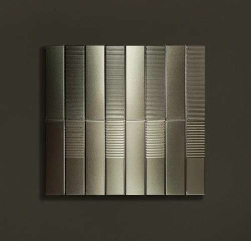 Tubadzin Groove Metallic 1 STR 29,8x7,8x1cm fényes csempe
