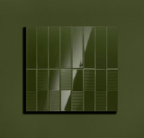 Tubadzin Groove Olive STR 2 29,8x7,8x1cm fényes csempe